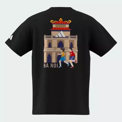 adidas Phong cách sống VNM RUN TEE Unisex Đen KH0745