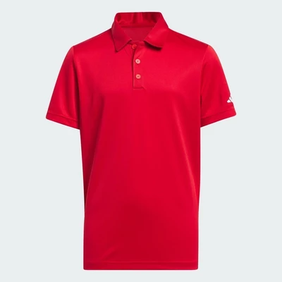 adidas Đánh gôn Áo Polo Ngắn Tay Performance Trẻ Em Trẻ em Đỏ IU3514