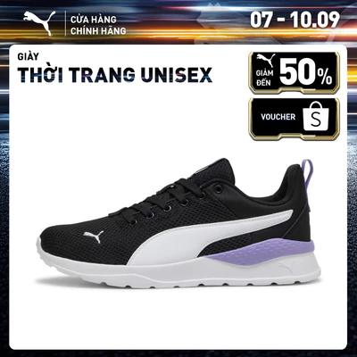 Giày Thời Trang PUMA Unisex Anzarun Lite Black-White-Lavender Alert Màu Đen