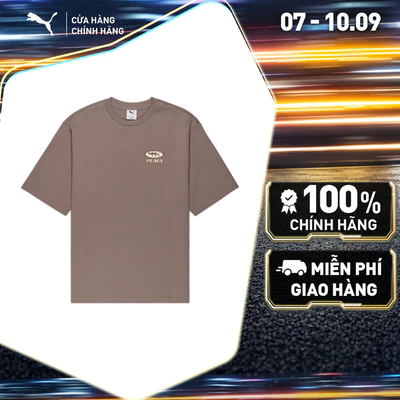 Áo Thun Thời Trang PUMA Nam Box Top Mouse Gray Màu Be