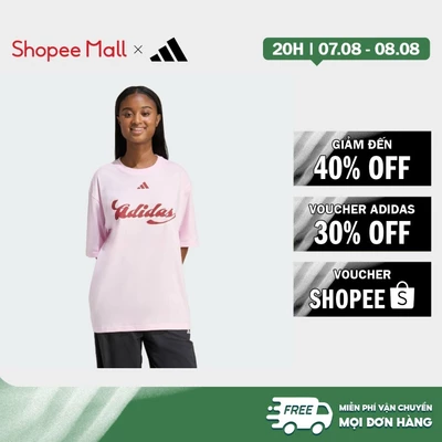 [Duy nhất 8.8 - VOUCHER 30%]adidas Phong cách sống ÁO THUN GRAPHIC HOUSE OF TIRO Nữ Hồng KB7169