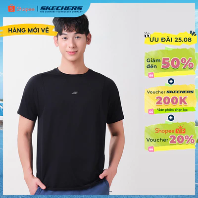 Áo Thun Tay Ngắn Nam Skechers Running Performance Short Sleeve Tee - SP326M401-0018