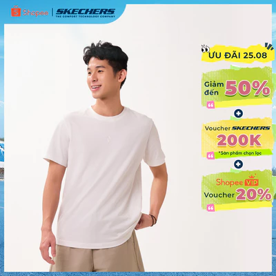 Áo Thun Tay Ngắn Nam Skechers Skechers Authentic Lounge Short Sleeve Tee - SL226M225-00QF