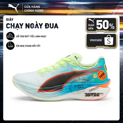 Giày Thể Thao PUMA Nữ Deviate Nitro Elite 3 Marathon Series Màu Xanh