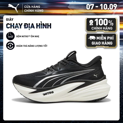 Giày Chạy Bộ PUMA Nữ MagMax NITRO 2 Wns Black-White Màu Đen
