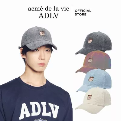 Mũ Bóng Chày ADLV AC Bear Corduroy màu nâu/be/than chì/xanh dương - Hàng chính hãng