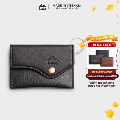 Ví Lata (Thời trang nữ nắp gập cỡ nhỏ - Ví móc khóa da MK9)