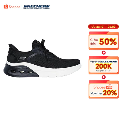 Giày Thể Thao Nữ Skechers Slip-ins BOBS Sport Arc Waves 2.0 Now It Thường Ngày-117638-BLK Memory Foam