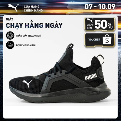 Giày Chạy Bộ PUMA Unisex Softride Enzo 5 Black-White Màu Đen