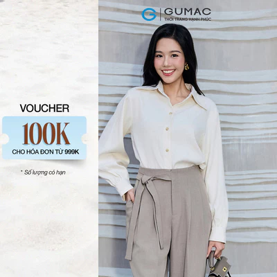 Áo Sơ Mi GUMAC Form Rộng Cổ Sơ Mi Dễ Mix Match Nhiều Phong Cách AF12082