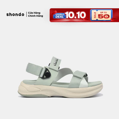 Giày Sandals Nam Nữ SHONDO F8B Êm, Thời Trang Thích Hợp Đi Làm, Đi Học Chơi Màu Xám Be F8B2025