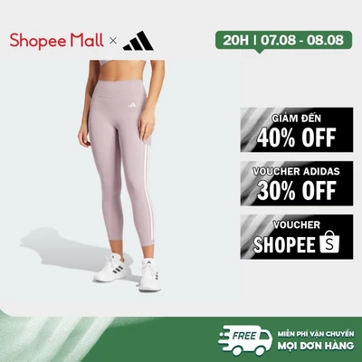 [Duy nhất 8.8 - VOUCHER 30%]adidas Gym & Training Quần Legging Dáng Dài 3 Sọc Optime Nữ Màu tím IT9129