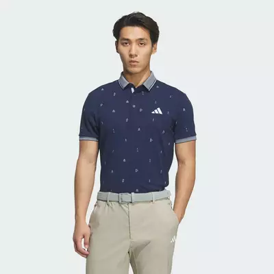 adidas Đánh gôn Áo POLO NGẮN TAY MONOGRUM Nam Màu xanh da trời JZ4364