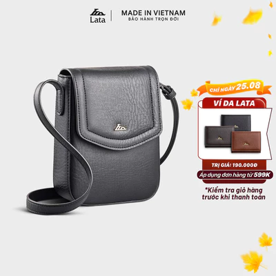 Túi Lata (Thời trang nữ viền chỉ nắp gập - Túi đeo chéo HN131)
