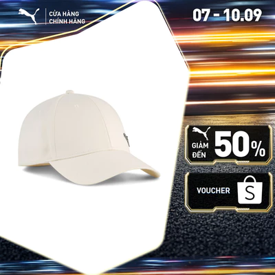 Nón Lưỡi Trai PUMA Unisex ESS Metal BB Alpine Snow Màu Trắng