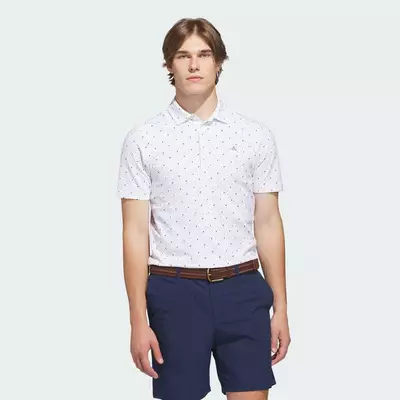 adidas Đánh gôn ÁO POLO HỌA TIẾT IN MỀM MẠI ULTIMATE365+ Nam trắng KE8343