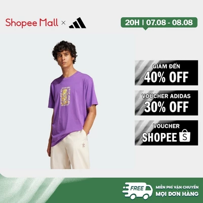 [Duy nhất 8.8 - VOUCHER 30%]adidas Phong cách sống Áo Thun Trefoil Series Nam Màu tím JP4498