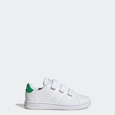 adidas Quần vợt & Phong cách sống Giày Quai Dán Lifestyle Advantage Court Trẻ em trắng GW6494