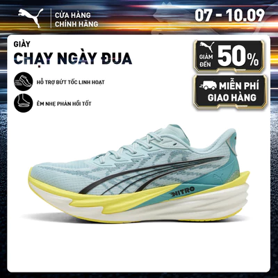 Giày Chạy Bộ PUMA Nam Deviate NITRO 4 Baltic Sea Blue-Fresh Water Màu Xanh