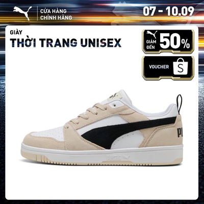 Giày Thời Trang PUMA Unisex Rebound v6 Low SD Alpine Snow-Black-White Màu Trắng