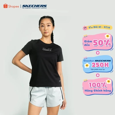 Áo Thun Tay Ngắn Nữ Skechers Running Performance Short Sleeve Tee - SP325W292-0018