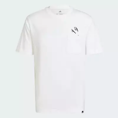 adidas Phong cách sống Áo Thun Có Túi Lounge – Graphic Dép adidas Nam trắng JC5282