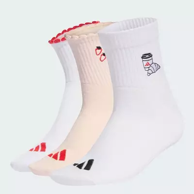 adidas Lifestyle & Gym & Training Graphic Socks 3 Pair Pack Unisex Pink KC5644