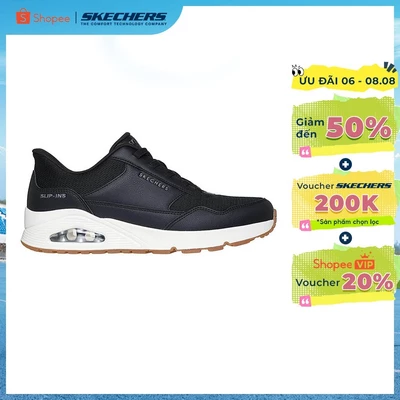 Giày Thể Thao Nam Skechers Slip-Ins Street Uno Banksia - 183022-BLK Air-Cooled Memory Foam