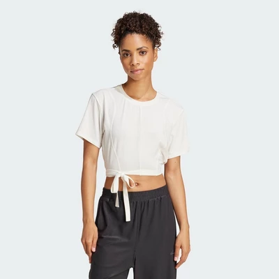 adidas Gym & Training Áo Thun Yoga Nữ trắng JD4207