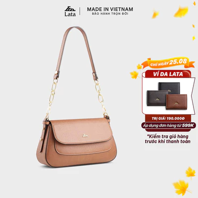 Túi Lata (Thời trang nữ đi chơi size 24 - Túi đeo chéo da HN134)