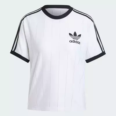 adidas Lifestyle Adicolor 3-Stripes Pinstripe Tee Women White JG1534