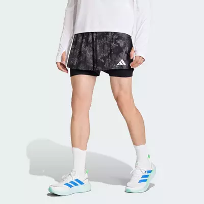adidas Chạy Quần Short adi365 Spray Dye 2 Trong 1 Nam Xám KA0315
