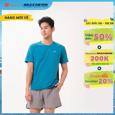 Áo Thun Tay Ngắn Nam Skechers Running Performance Short Sleeve Tee - SP226M123-01JF
