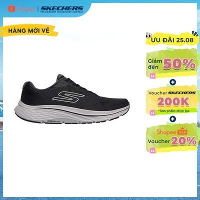 Giày Thể Thao Nam Skechers GOrun Consistent 3 Rushline Chạy Bộ Tập luyện - 221262-BKGY Air-Cooled Goga Mat