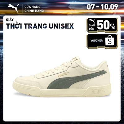 Giày Thời Trang PUMA Unisex Caracal Whisper White-Balsam Green Màu Trắng
