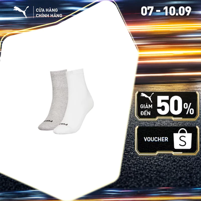 Bộ 2 Đôi Vớ, Tất Nữ PUMA Heart 2P Apac White / Grey Melange Màu Trắng