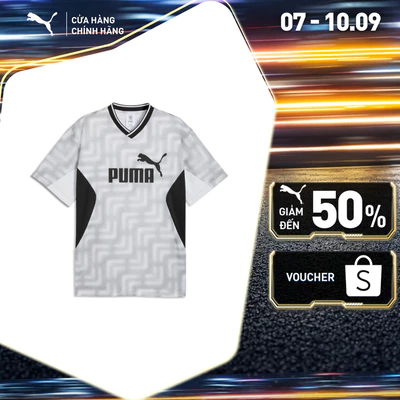 Áo Thun Thể Thao PUMA Nam ESS BLOCK Football Jersey White Màu Trắng