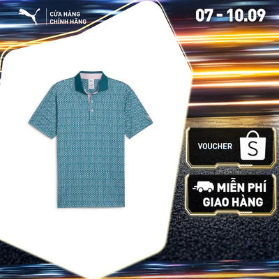 Áo Thun Thể Thao Golf PUMA Nam x AP ICED TEA POLO Cold Green Màu Xanh Lá