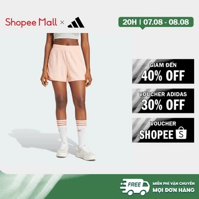 [Duy nhất 8.8 - VOUCHER 30%]adidas Phong cách sống Quần Short Sprinter Thun Gân To Bản Essentials Nữ Hồng JD5165