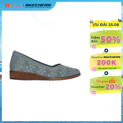 Giày Búp Bê Nữ Skechers Modern Comfort Cleo Sawdust With Grace - 158467-SAGE Air-Cooled Memory Foam