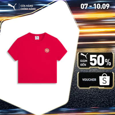 Áo Thun Baby Tee PUMA Nữ GAME ON Graphic SS For All Time Red Màu Đỏ