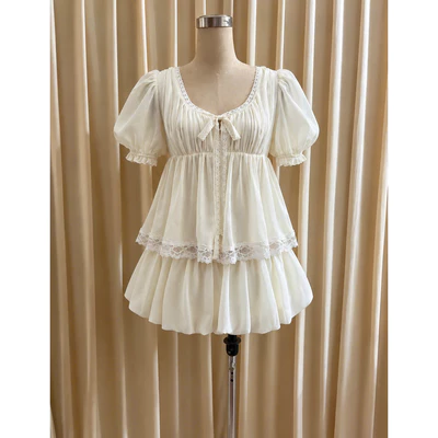 RUBIES Shyn Skort - Váy Quần Nữ Vải Tơ Nhún Dáng Bí
