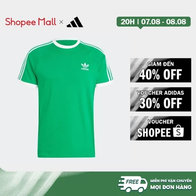 [Duy nhất 8.8 - VOUCHER 30%]adidas Phong cách sống Áo Thun 3 Sọc Adicolor Classics Nam màu xanh lá IM0410