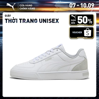 Giày Thời Trang PUMA Unisex Caven Mix White-Ash Gray Màu Trắng