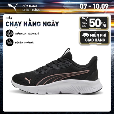 Giày Chạy Bộ PUMA Unisex FlexFocus Lite Modern Black-White-Rose Gold Màu Đen