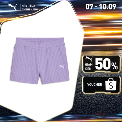 Quần Đùi Thời Trang PUMA Nữ WARDROBE ESS Shorts 4' Lavender Alert Màu Tím