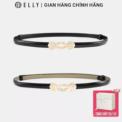 Thắt lưng nữ ELLY ED11 khóa đan gài da bò Italy cao cấp dây nịt nữ thời trang chính hãng