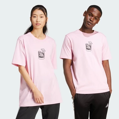 adidas Phong cách sống Áo Thun Graphic Lounge Drink Nam Hồng JJ4015