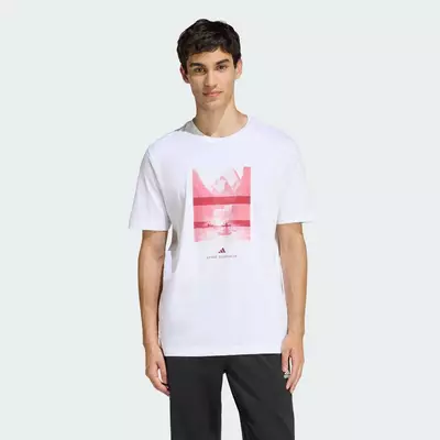 adidas Phong cách sống & Quần vợt ÁO THUN GRAPHIC KAYAK NGOÀI TRỜI Nam trắng KB2539