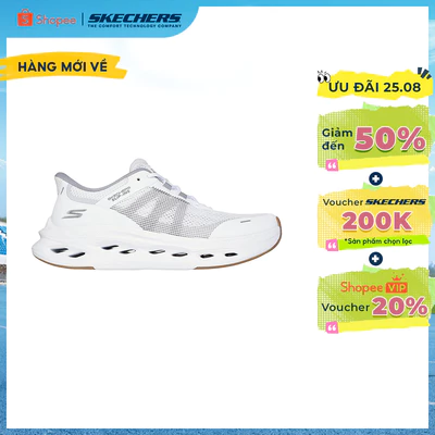 Giày Thể Thao Nam Skechers Slip-Ins GOrun Max Cushioning Glide-Step Aberdeen Chạy Bộ Tập luyện-220422-WHT Air-Cooled GM